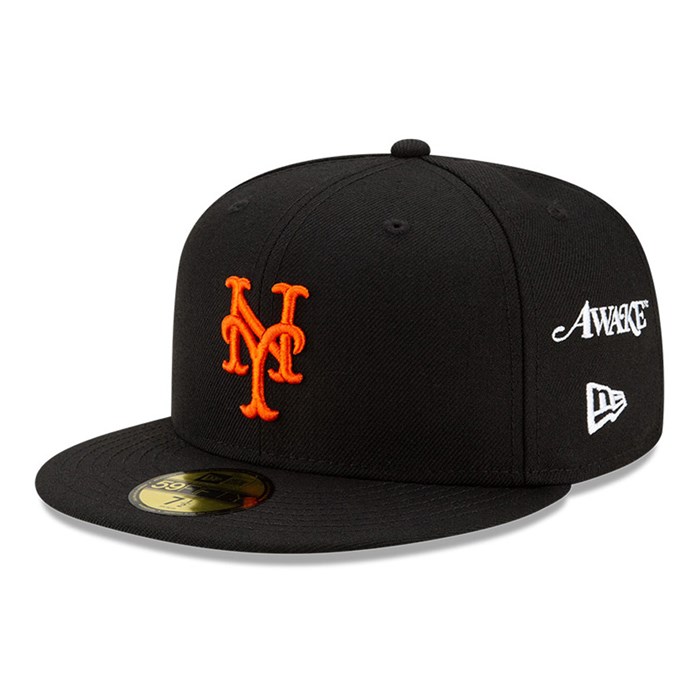 New York Mets Awake x MLB 59FIFTY Lippis Mustat - New Era Lippikset Outlet FI-152369